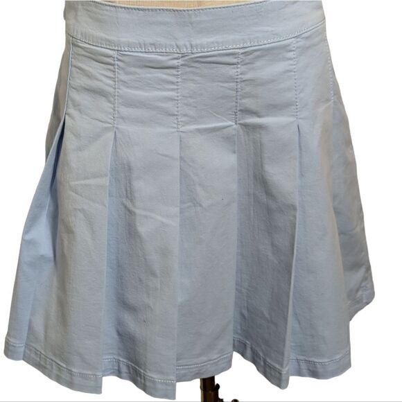 American Eagle Light Blue Pleated Mini Skirt NWT - Picture 2 of 6
